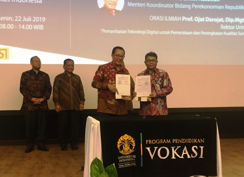 UT dan UI Kerja Sama Pendidikan Vokasi Jarak Jauh Bersertifikat