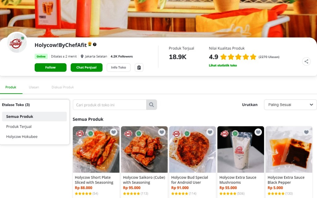 Holycow! By Chef Afit: Lawan Pandemi Lewat Inovasi Produk dan Jualan Online