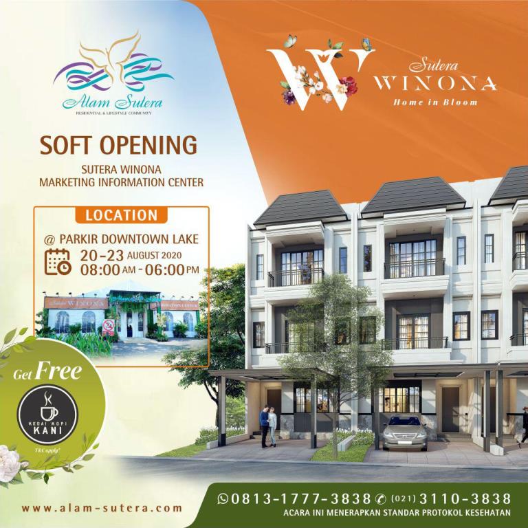 Rayakan Kemerdekaan, Alam Sutera Launching Rumah 3 Lantai Tepi Danau, Sutera Winona