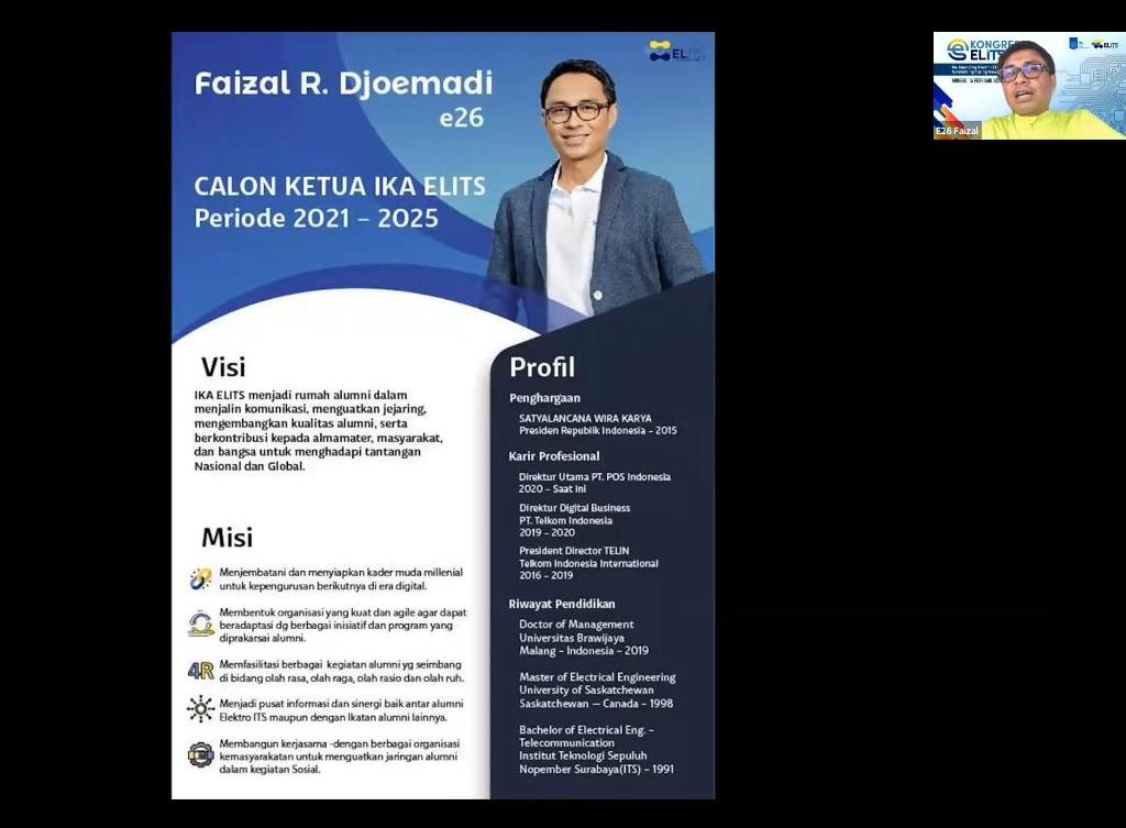 Dirut Pos Indonesia Terpilih sebagai Ketua Umum IKAELITS