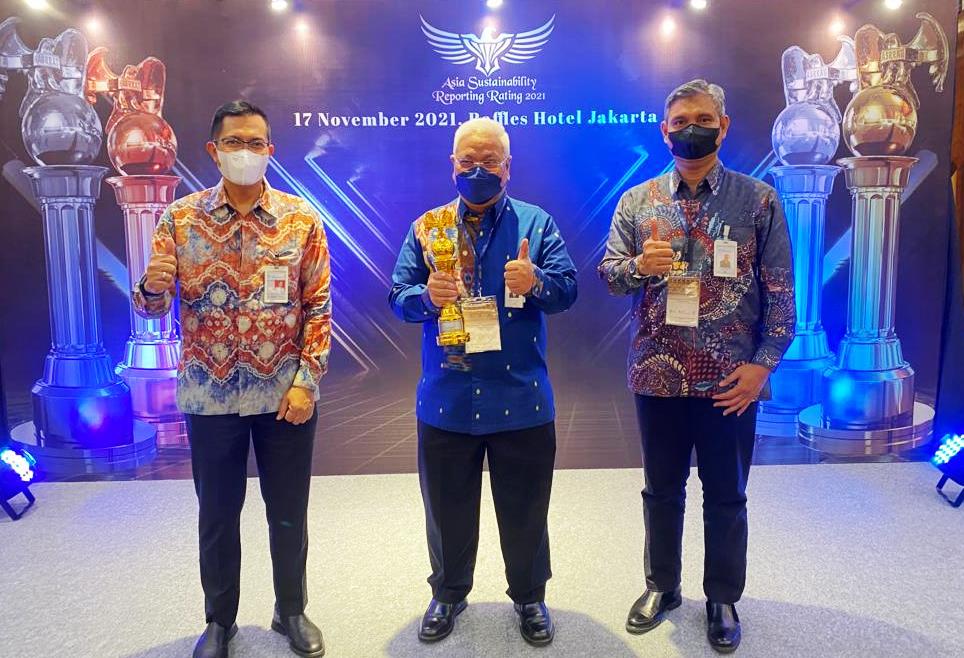Bank Sumsel Babel Raih Predikat Gold Rank pada Asia Sustainability Reporting Rating 2021