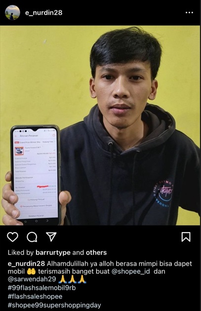 Ketiban Rezeki Nomplok Live Streaming Flash Sale di Shopee Live! Pemuda Tasikmalaya Bawa Pulang Mobil Avanza Seharga Rp9 Ribu Saja