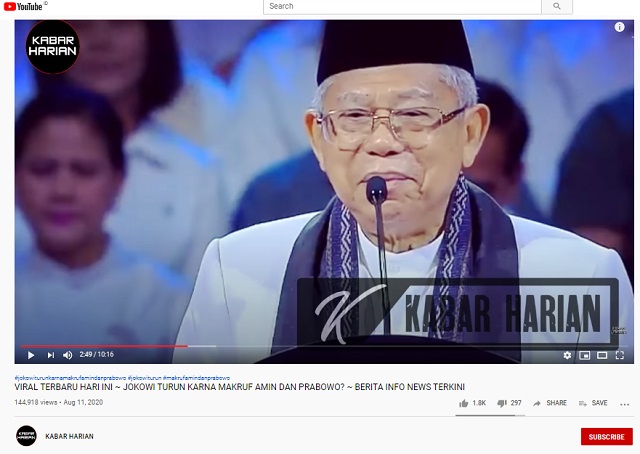 [Cek Fakta] Ma'ruf Amin Berhasil Lengserkan Jokowi? Ini Faktanya