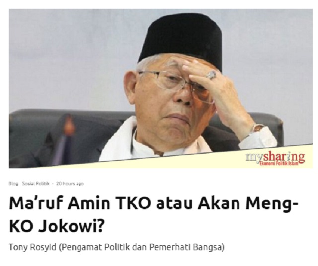 [Cek Fakta] Ma'ruf Amin Berhasil Lengserkan Jokowi? Ini Faktanya