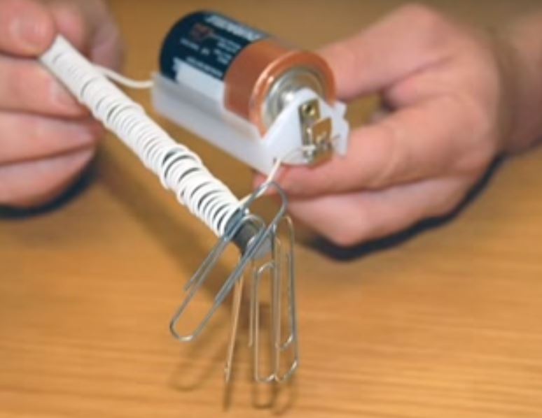 Membuat magnet dengan arus listriks wewantscience