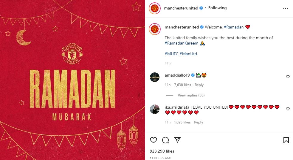 Selamat Puasa, Inilah Ucapan Menyambut Ramadan dari Klub-klub Top Eropa