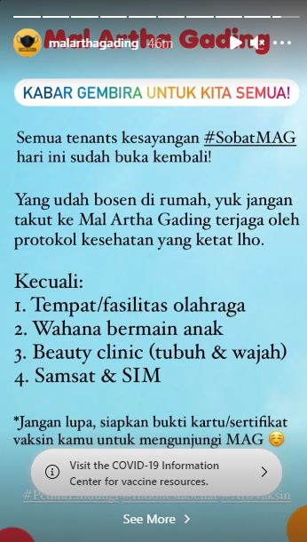 Daftar Mal di Jakarta yang Wajibkan Sertifikat Vaksin untuk Pengunjung
