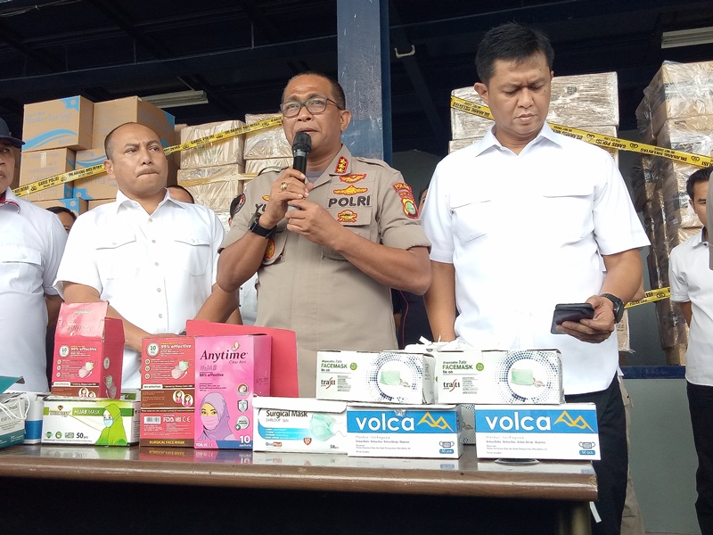 Masker Ilegal dari Tangerang Dikirim ke Mancanegara