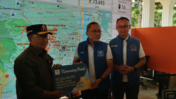 Temui Pengungsi Gempa Cianjur, Mendag Salurkan Bantuan Hingga Rp2,5 M