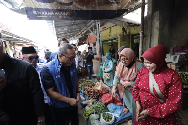 Mendag Pantau Harga Bahan Pokok di Pasar Natar Lampung
