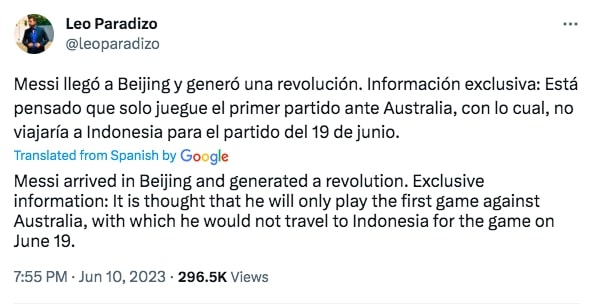 Lionel Messi Dirumorkan Batal Ke Indonesia, Warganet Ungkap Kekecewaan di Instagram PSSI