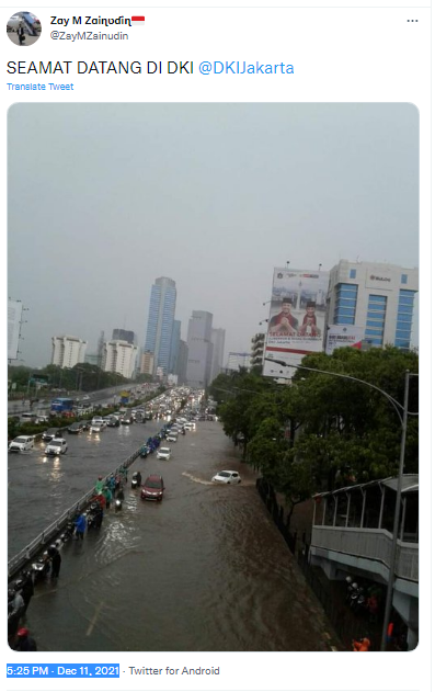 [Cek Fakta] Foto Banjir di Jalan Tol Jakarta? Ini Faktanya