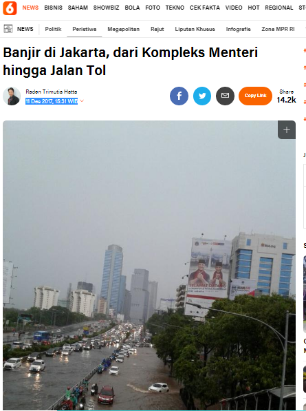 [Cek Fakta] Foto Banjir di Jalan Tol Jakarta? Ini Faktanya