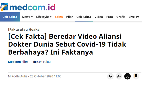 [Cek Fakta] Covid-19 tidak Berbahaya ketimbang Flu Biasa? Ini Faktanya