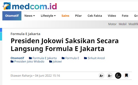 [Cek Fakta] Benarkah Tribun Formula E Sepi Penonton? Ini Faktanya