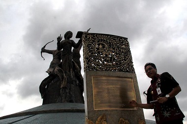 Monumen Tiga Tokoh Pejuang Retak bukan karena Faktor Alam