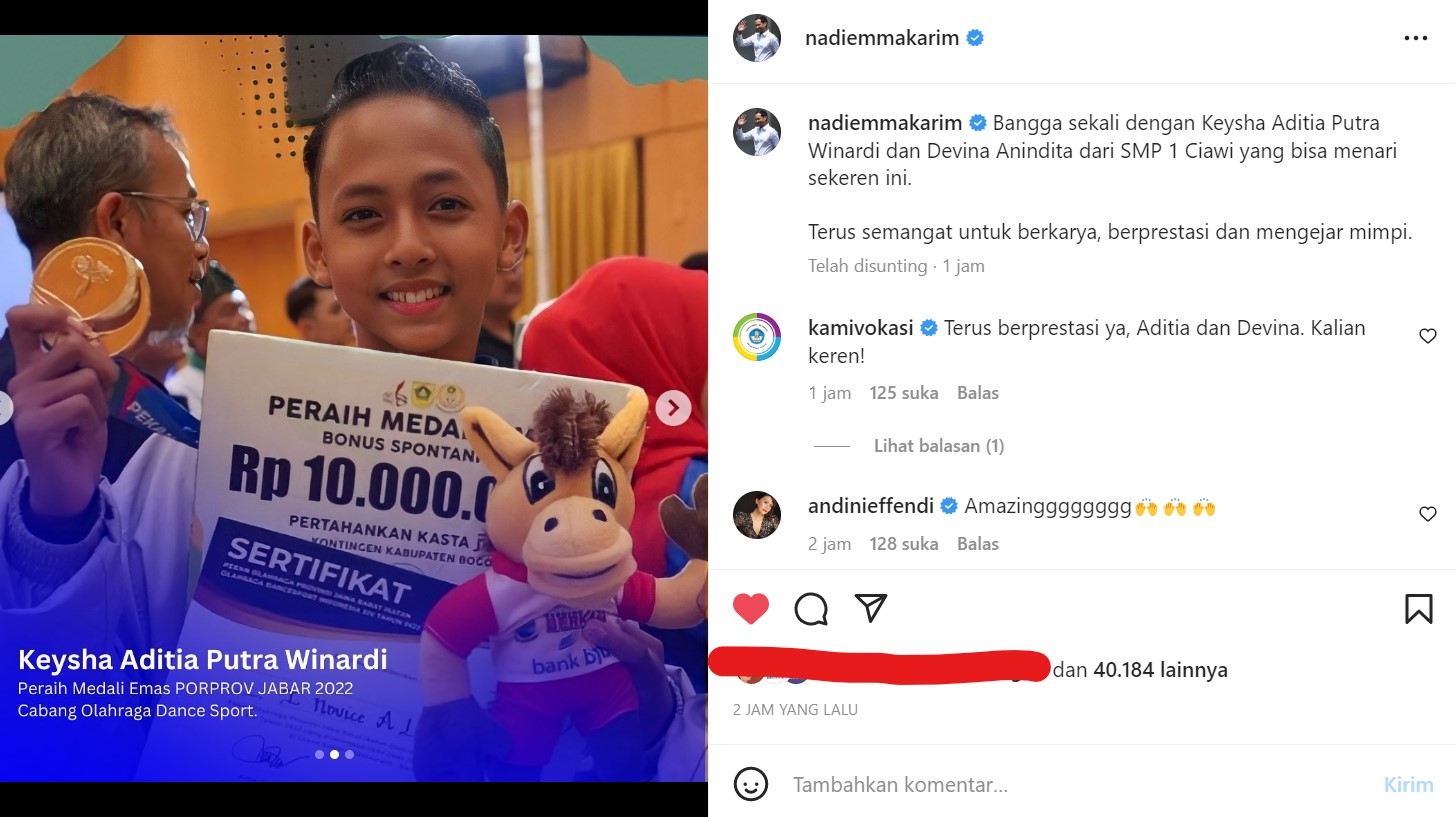 Nadiem Puji Siswa-Siswi SMP 1 Ciawi yang Jago Dansa, Haters Auto Mingkem