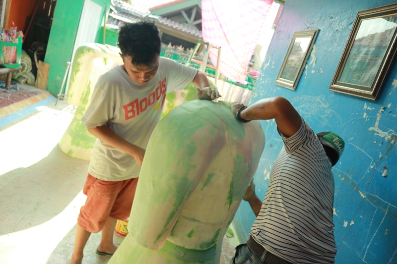 Ondel-Ondel Ramaikan Pawai Obor Asian Games 2018 di Jakarta