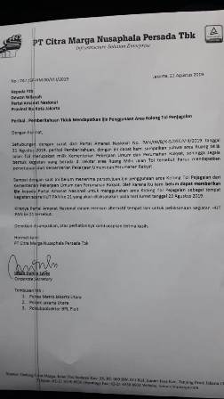Ulang Tahun PAN di Kolong Tol Pejagalan Diprotes