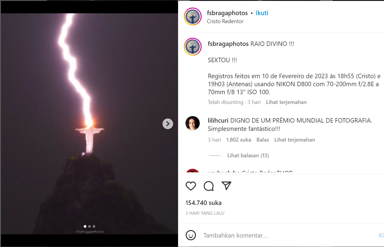 5 Fakta Patung Kristus Sang Penebus di Rio de Janeiro yang Viral Disambar Petir