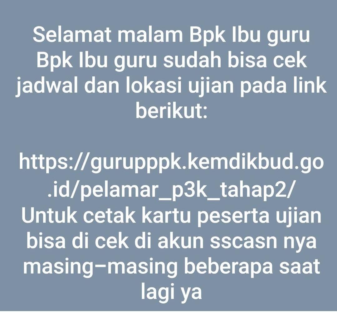 Jadwal dan Lokasi Ujian PPPK Guru Tahap 2 Sudah Dapat Dilihat, Ini Link-nya