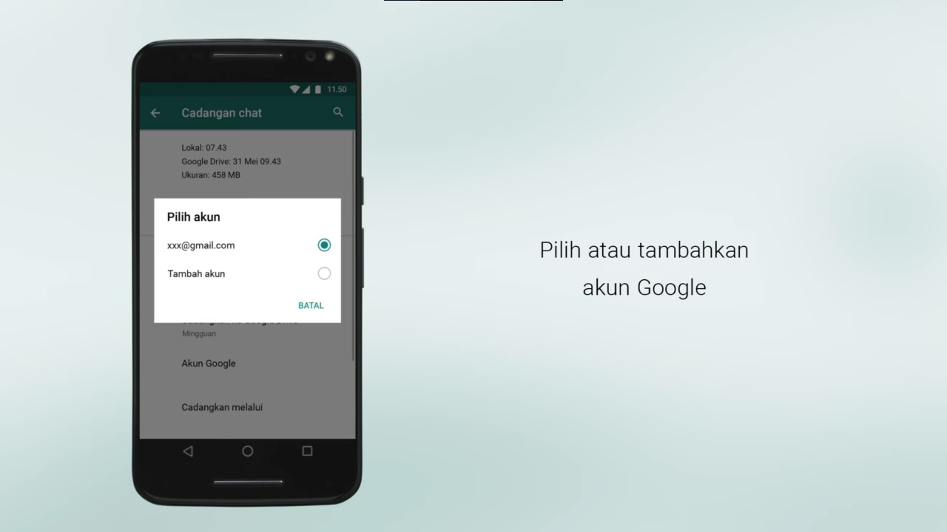 Pilih akun