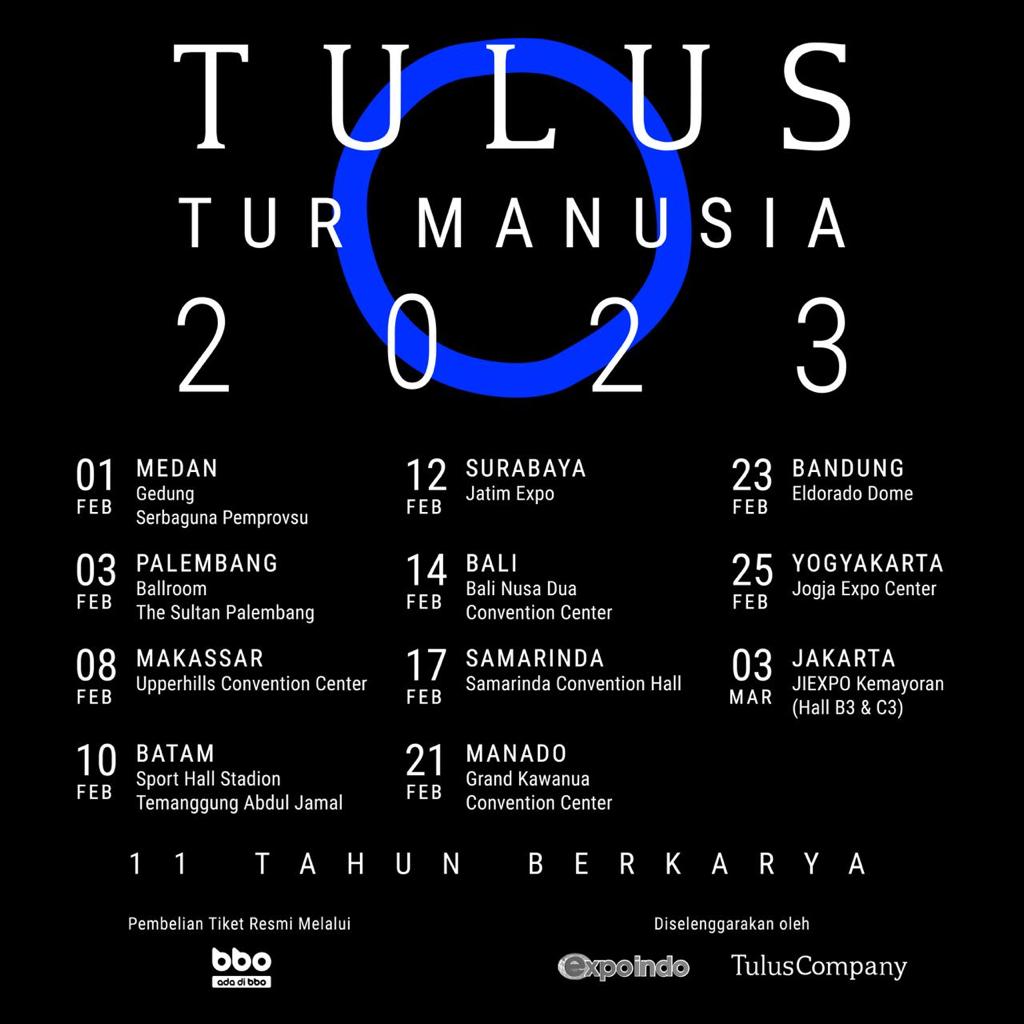 Tulus Gelar Tur Manusia 2023 di 11 Kota, Ini Informasi Tiketnya