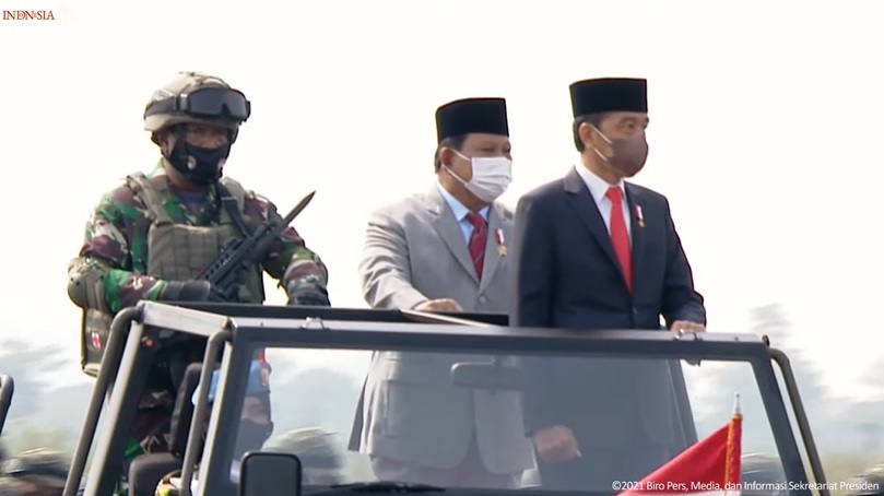 Presiden Joko Widodo bersama Menteri Pertahanan Prabowo Subianto. Istimewa
