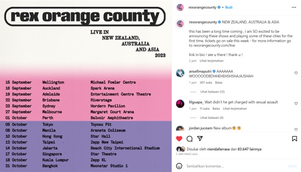 Perdana! Rex Orange County Bakal Gelar Konser di Jakarta