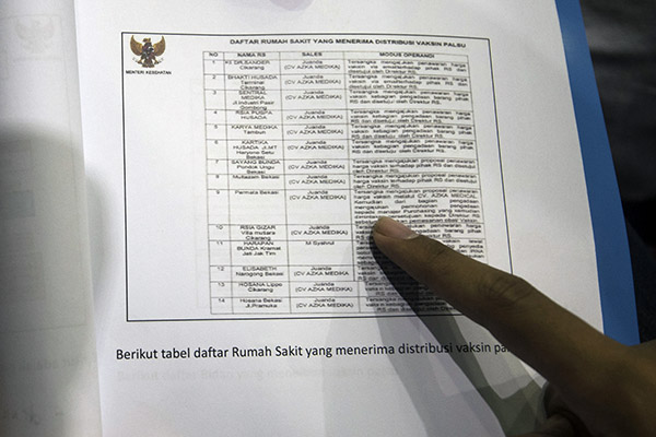 Menkes Segera Audit Rumah Sakit Pengguna Vaksin Palsu