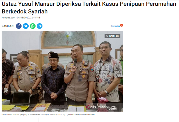 [Cek Fakta] Benarkah Ini Video Ustaz Yusuf Mansur Dapat Karma Penipuan Berkedok Sedekah? Simak Faktanya