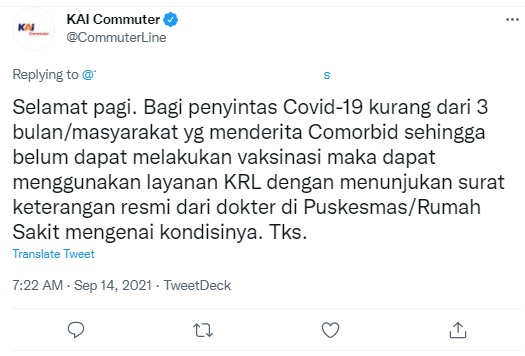 [Cek Fakta] Benarkah Orang yang Berhalangan Divaksin tidak Bisa Naik KRL? Ini Faktanya
