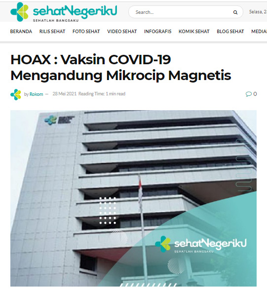 [Cek Fakta] Benarkah Vaksin Covid-19 Mengandung Sejenis Zat Logam? Ini Faktanya
