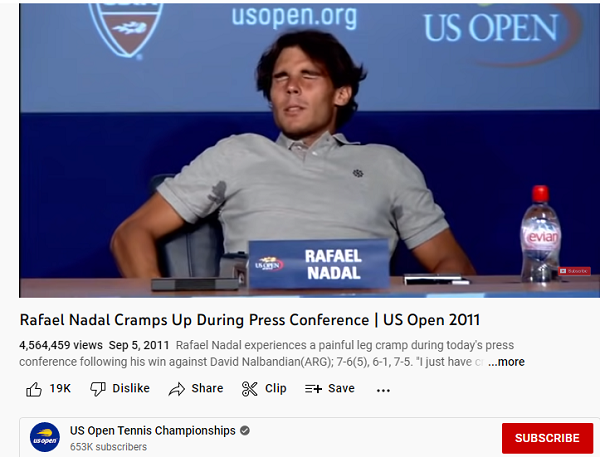 [Cek Fakta] Video Petenis Dunia Rafael Nadal Pingsan saat Konferensi Pers Dikaitkan dengan Vaksin? Ini Faktanya