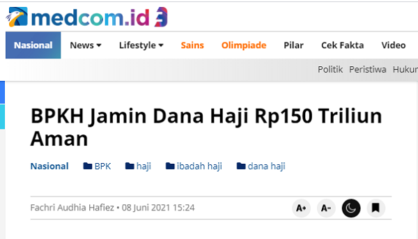 [Cek Fakta] Benarkah Dana Haji Dikorupsi Pejabat Indonesia? Ini Faktanya