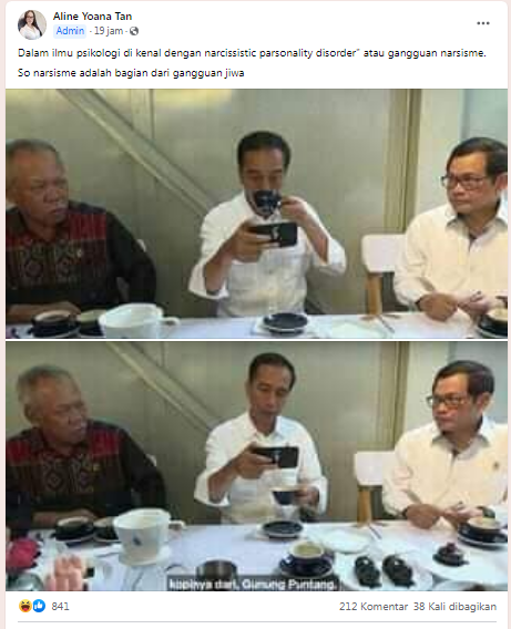 [Cek Fakta] Foto Presiden Jokowi Alami Gangguan Narsisme? Ini Faktanya