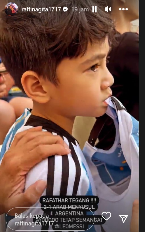 Argentina Kalah Lawan Arab Saudi, Raffi Ahmad Hibur Rafathar: Semangat Ya!