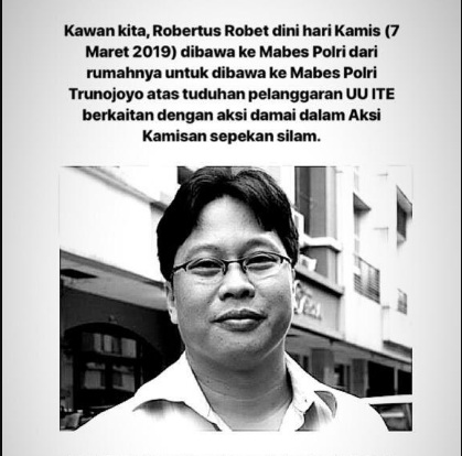 Robertus Robet Tersangka Penghinaan Terhadap TNI