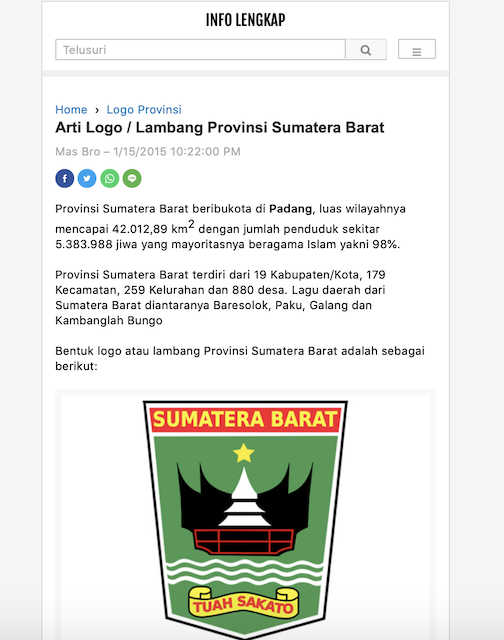 [Cek Fakta] Terdapat Pohon Natal pada Lambang Provinsi Sumatera Barat? Cek Faktanya