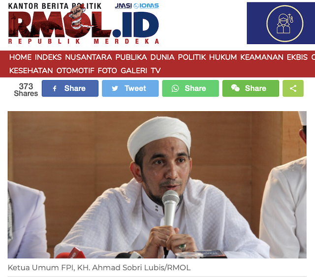 [Cek Fakta] Terkait Pembakaran Poster Habib Rizieq, Anggota FPI Klaim Kebal Dibacok? Cek Faktanya