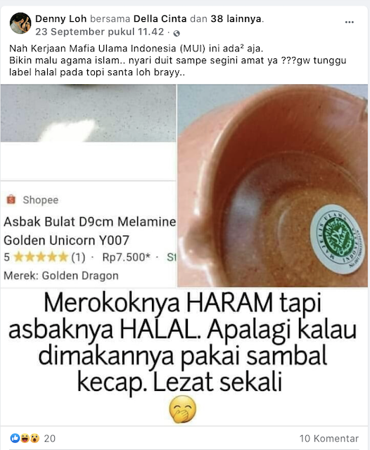 [Cek Fakta] MUI Cantumkan Label Halal pada Asbak Rokok? Cek Faktanya