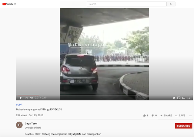 [Cek Fakta] Video Demo Masyarakat Bandung Tolak UU Ciptaker Berteriak 