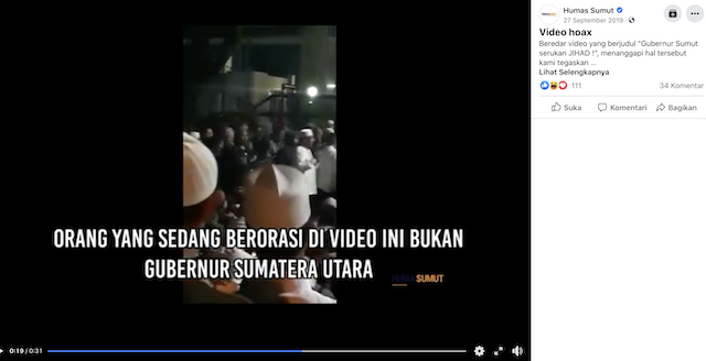 [Cek Fakta] Gubernur Edy Serukan Jihad dan Revolusi terhadap Rezim Busuk? Ini Faktanya