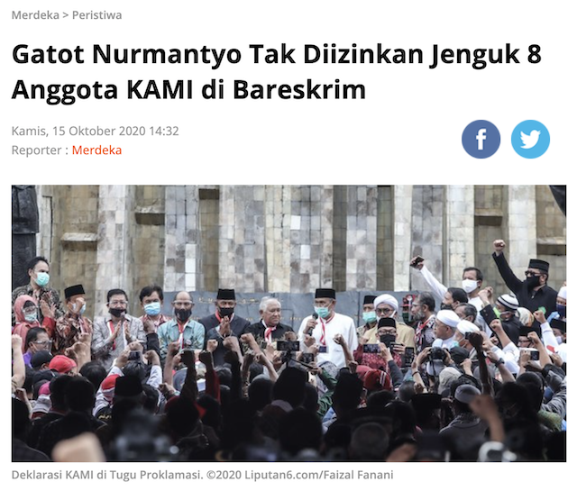 [Cek Fakta] Jokowi Perintahkan Polri Jemput Gatot? Ini Faktanya
