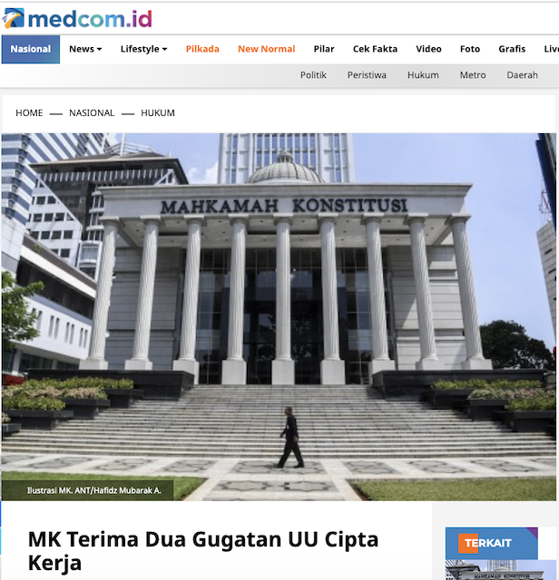 [Cek Fakta] Viral Video MK Resmi Gagalkan UU Omnibuslaw Setelah Jokowi Dicecar Mahasiswa? Cek Faktanya