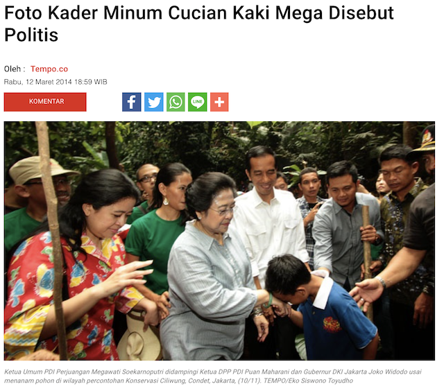[Cek Fakta] Kader PDIP Solid karena Minum Air Cucian Kaki Megawati? Ini Faktanya