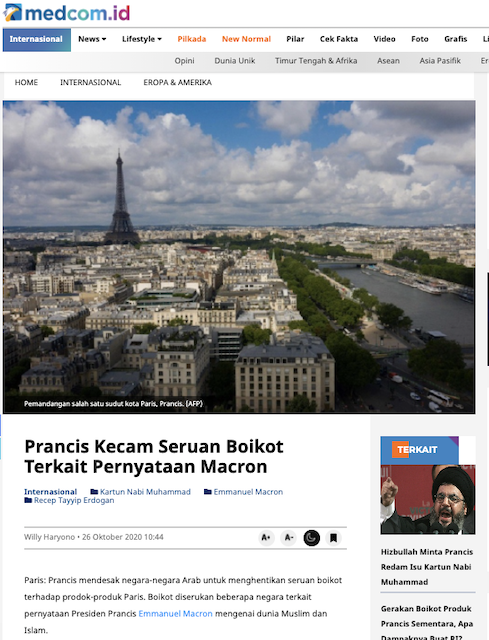 [Cek Fakta] Macron Memohon Hentikan Boikot Produk-Produk Prancis? Cek Faktanya