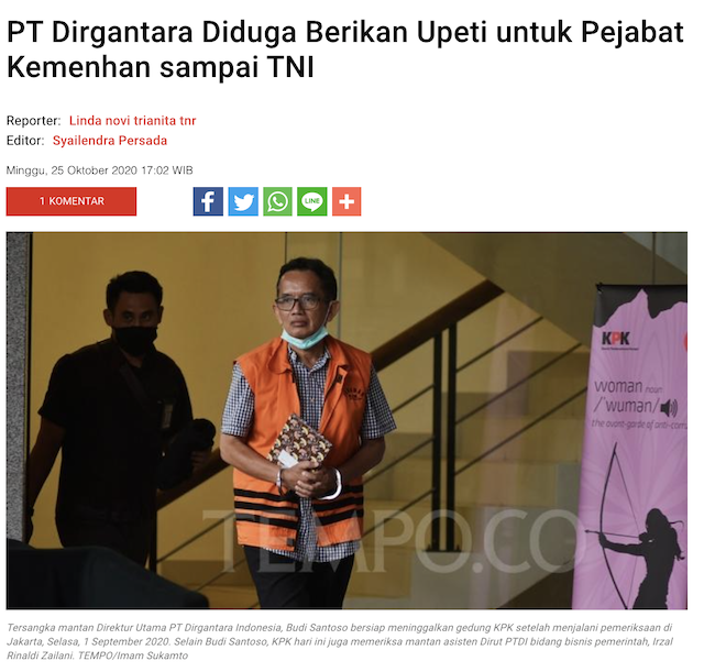 [Cek Fakta] Moeldoko Akhirnya Terciduk Kasus Korupsi PT Dirgantara Indonesia? Ini Faktanya