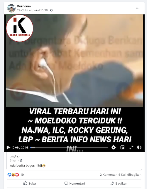 [Cek Fakta] Moeldoko Akhirnya Terciduk Kasus Korupsi PT Dirgantara Indonesia? Ini Faktanya