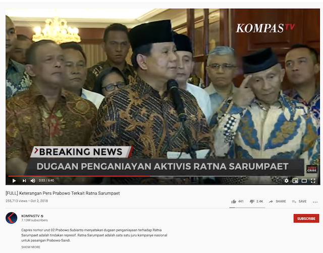 [Cek Fakta] Beredar Video Prabowo Kecewa 2 Anggota TNI Dipukul Pengendara Moge? Ini Faktanya